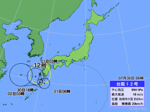 台風12号